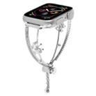 For Apple Watch 42mm / 41mm / 40mm / 38mm Copper-Inlaid Butterfly Zircon Bracelet Watch Band(Siver) - 1