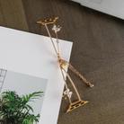 For Apple Watch 42mm / 41mm / 40mm / 38mm Copper-Inlaid Butterfly Zircon Bracelet Watch Band(Gold) - 2