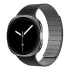 For Samsung Galaxy Watch8 / Watch8 Classic Integrated Magnetic Silicone Watch Band(Black+Gray) - 1