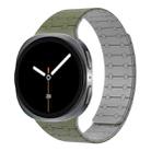 For Samsung Galaxy Watch8 / Watch8 Classic Integrated Magnetic Silicone Watch Band(Green+Gray) - 1