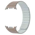 For Samsung Galaxy Watch8 / Watch8 Classic Integrated Magnetic Silicone Watch Band(Khaki+Light Cyan) - 3
