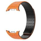 For Samsung Galaxy Watch8 / Watch8 Classic Integrated Magnetic Silicone Watch Band(Orange+Black) - 3