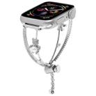 For Apple Watch 42mm / 41mm / 40mm / 38mm Copper-Inlaid Bear Zircon Bracelet Watch Band(Siver) - 1