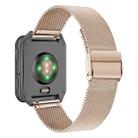 For Garmin Venu X1 Double Buckle Milanese Stainless Steel Watch Band(Rose Gold) - 1