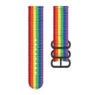 For Garmin Venu X1 Ring Buckle Nylon Canvas Watch Band(Rainbow) - 2