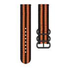 For Garmin Venu X1 Ring Buckle Nylon Canvas Watch Band(Black Orange) - 2