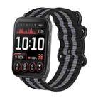 For Garmin Venu X1 Ring Buckle Nylon Canvas Watch Band(Black Gray) - 1