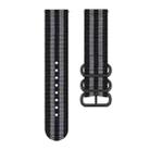 For Garmin Venu X1 Ring Buckle Nylon Canvas Watch Band(Black Gray) - 2