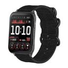 For Garmin Venu X1 Ring Buckle Nylon Canvas Watch Band(Black) - 1