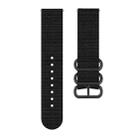 For Garmin Venu X1 Ring Buckle Nylon Canvas Watch Band(Black) - 2