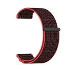 For Garmin Venu X1 Two Section Metal Ring Nylon Hook and Loop Fastener Watch Band(Red Black) - 2