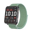For Garmin Venu X1 Two Section Metal Ring Nylon Hook and Loop Fastener Watch Band(Aqua) - 1