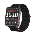 For Garmin Venu X1 Two Section Metal Ring Nylon Hook and Loop Fastener Watch Band(Black Veil) - 1