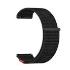 For Garmin Venu X1 Two Section Metal Ring Nylon Hook and Loop Fastener Watch Band(Black Veil) - 2