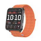 For Garmin Venu X1 Two Section Metal Ring Nylon Hook and Loop Fastener Watch Band(Bright Orange) - 1