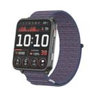 For Garmin Venu X1 Two Section Metal Ring Nylon Hook and Loop Fastener Watch Band(Midnight Blue) - 1
