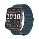For Garmin Venu X1 Two Section Metal Ring Nylon Hook and Loop Fastener Watch Band(Dark Misty Gray) - 1