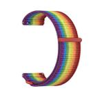 For Garmin Venu X1 Two Section Metal Ring Nylon Hook and Loop Fastener Watch Band(Rainbow) - 2