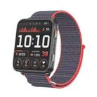 For Garmin Venu X1 Two Section Metal Ring Nylon Hook and Loop Fastener Watch Band(Glossy Pink) - 1