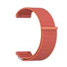 For Garmin Venu X1 Two Section Metal Ring Nylon Hook and Loop Fastener Watch Band(Rose Red) - 2