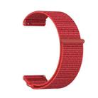 For Garmin Venu X1 Two Section Metal Ring Nylon Hook and Loop Fastener Watch Band(Red) - 2