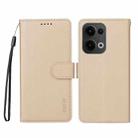 For OPPO Reno14 F / Reno14 / Reno13 Global ENKAY RFID Blocking Wallet Kickstand Litchi Texture Leather Phone Case(Beige) - 2