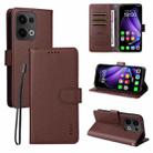 For OPPO Reno14 F / Reno14 / Reno13 Global ENKAY RFID Blocking Wallet Kickstand Litchi Texture Leather Phone Case(Brown) - 1