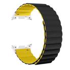 For Samsung Galaxy Watch8 / Watch8 Classic Magnetic Silicone Watch Band(Black+Yellow) - 2