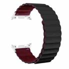 For Samsung Galaxy Watch8 / Watch8 Classic Magnetic Silicone Watch Band(Black+Wine Red) - 2