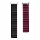 For Samsung Galaxy Watch8 / Watch8 Classic Magnetic Silicone Watch Band(Black+Wine Red) - 3