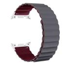 For Samsung Galaxy Watch8 / Watch8 Classic Magnetic Silicone Watch Band(Gray+Wine Red) - 2