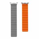 For Samsung Galaxy Watch8 / Watch8 Classic Magnetic Silicone Watch Band(Gray+Orange) - 3