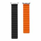For Samsung Galaxy Watch8 / Watch8 Classic Magnetic Silicone Watch Band(Black+Orange) - 3