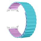 For Samsung Galaxy Watch8 / Watch8 Classic Magnetic Silicone Watch Band(Blue+Purple) - 2