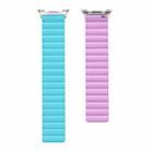 For Samsung Galaxy Watch8 / Watch8 Classic Magnetic Silicone Watch Band(Blue+Purple) - 3