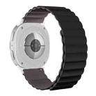For Samsung Galaxy Watch8 / Watch8 Classic Magnetic Silicone Watch Band(Dark Gray+Coffee) - 1