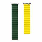 For Samsung Galaxy Watch8 / Watch8 Classic Magnetic Silicone Watch Band(Dark Green+Yellow) - 3