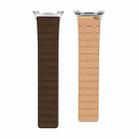 For Samsung Galaxy Watch8 / Watch8 Classic Two Color Loop Magnetic Silicone Watch Band(Dark Brown+Light Brown) - 3