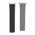 For Samsung Galaxy Watch8 / Watch8 Classic Two Color Loop Magnetic Silicone Watch Band(Black+Gray) - 3
