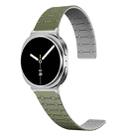 For Samsung Galaxy Watch8 / Watch8 Classic Two Color Loop Magnetic Silicone Watch Band(Green+Gray) - 1