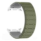 For Samsung Galaxy Watch8 / Watch8 Classic Two Color Loop Magnetic Silicone Watch Band(Green+Gray) - 2