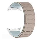 For Samsung Galaxy Watch8 / Watch8 Classic Two Color Loop Magnetic Silicone Watch Band(Khaki+Light Cyan) - 2