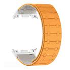 For Samsung Galaxy Watch8 / Watch8 Classic Two Color Loop Magnetic Silicone Watch Band(Orange+Starlight) - 2