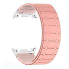 For Samsung Galaxy Watch8 / Watch8 Classic Two Color Loop Magnetic Silicone Watch Band(Peach+Light Pink) - 2