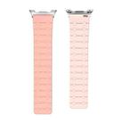 For Samsung Galaxy Watch8 / Watch8 Classic Two Color Loop Magnetic Silicone Watch Band(Peach+Light Pink) - 3