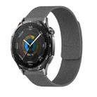 20mm Lychee Texture Soft Magnetic Silicone Watch Band(Gray) - 1