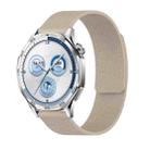 20mm Lychee Texture Soft Magnetic Silicone Watch Band(Stone Color) - 1