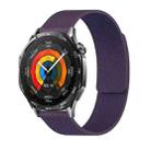 20mm Lychee Texture Soft Magnetic Silicone Watch Band(Purple) - 1