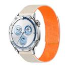 20mm Lychee Texture Soft Magnetic Silicone Watch Band(Starlight Orange) - 1