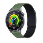 20mm Lychee Texture Soft Magnetic Silicone Watch Band(Green Black) - 1